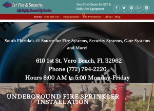 How 1stfire.com looks like on a tablet such as an iPad.
