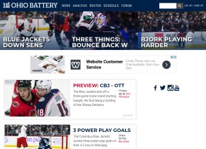 How 1stohiobattery.com looks like on a tablet such as an iPad.
