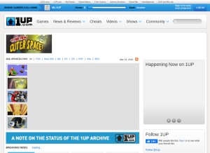 How 1up.com looks like on a tablet such as an iPad.