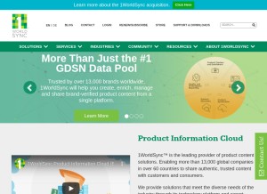 How 1worldsync.com looks like on a tablet such as an iPad.