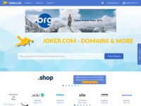 Desktop screenshot for joker.com