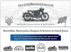 How 2040-motos.com looks like on a tablet such as an iPad.