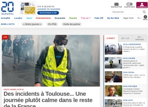 How 20minutes.fr looks like on a tablet such as an iPad.