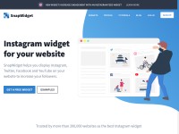 Desktop screenshot for snapwidget.com