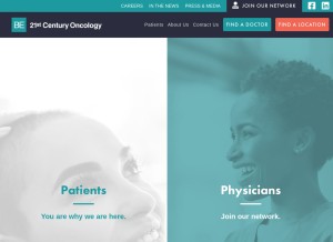 How 21co.com looks like on a tablet such as an iPad.