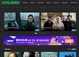 How 21filmhd.com looks like on a tablet such as an iPad.