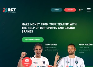 How 22betpartners.com looks like on a tablet such as an iPad.