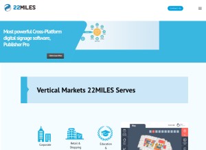How 22miles.com looks like on a tablet such as an iPad.