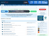 Desktop screenshot for namepros.com