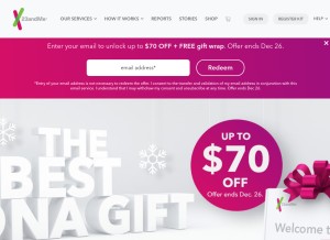 How 23andme.com looks like on a tablet such as an iPad.