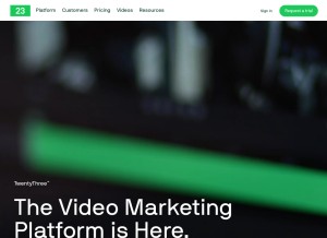 How 23video.com looks like on a tablet such as an iPad.