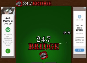 How 247bridge.com looks like on a tablet such as an iPad.