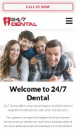 How 247dental.com looks like on a mobile device such as an iPhone.