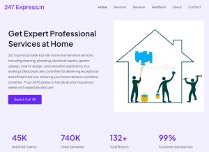 How 247express.in looks like on a tablet such as an iPad.