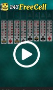 How 247freecell.com looks like on a mobile device such as an iPhone.