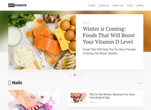 How 247mirror.com looks like on a tablet such as an iPad.