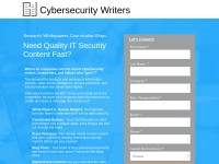Desktop screenshot for cybersecurity-writers.com