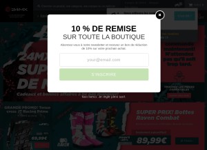 How 24mx.fr looks like on a tablet such as an iPad.