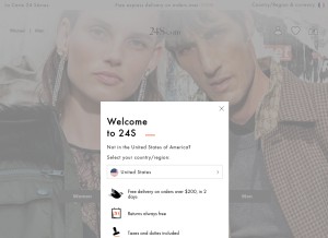 How 24s.com looks like on a tablet such as an iPad.