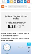 How 24timezones.com looks like on a mobile device such as an iPhone.