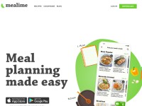 Desktop screenshot for mealime.com
