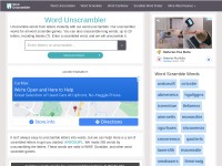 Desktop screenshot for wordunscrambler.net