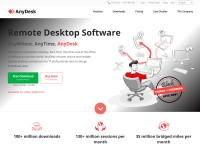 Desktop screenshot for anydesk.com