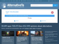 Desktop screenshot for alternativeto.net