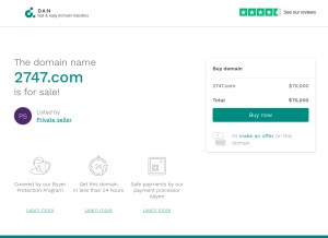 How 2747.com looks like on a tablet such as an iPad.