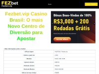 Desktop screenshot for fezbet.vip
