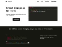 Desktop screenshot for tabnine.com
