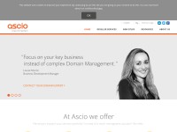 Desktop screenshot for ascio.com