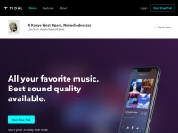 Desktop screenshot for tidal.com