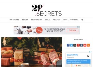 How 29secrets.com looks like on a tablet such as an iPad.