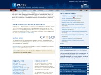 Desktop screenshot for pacer.gov