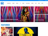 Desktop screenshot for dccomics.com