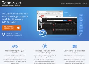 How 2conv.com looks like on a tablet such as an iPad.
