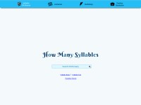 Desktop screenshot for howmanysyllables.com