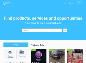How 2dotsmarket.com looks like on a tablet such as an iPad.