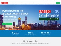 Desktop screenshot for zabbix.com