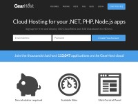 Desktop screenshot for gearhost.com