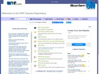 Desktop screenshot for phpclasses.org