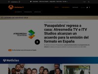 Desktop screenshot for antena3.com