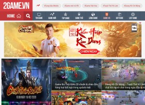 How 2game.vn looks like on a tablet such as an iPad.