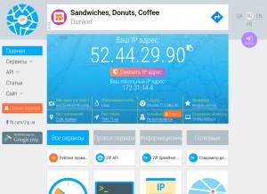 How 2ip.ua looks like on a tablet such as an iPad.