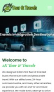 How 2ktourandtravels.com looks like on a mobile device such as an iPhone.