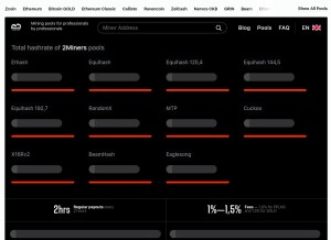 How 2miners.com looks like on a tablet such as an iPad.