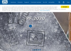 How 2n.cz looks like on a tablet such as an iPad.