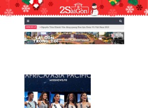 How 2saigon.vn looks like on a tablet such as an iPad.