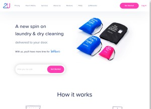 How 2ulaundry.com looks like on a tablet such as an iPad.